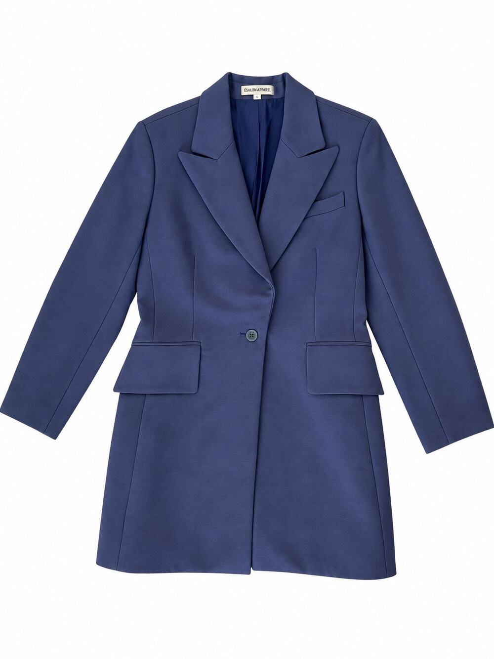Vintage Isaac Mizrahi Structured Single Button Long Blazer 100% Wool USA Made